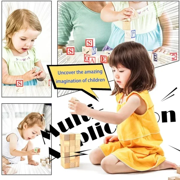 Unfinished Wood Blocks for Crafts, 1-5cm Natural Solid Blank Wooden Cubes Block Bulk for Craft DIY Project Painting Baby Shower - AliExpress 15 - Image 11