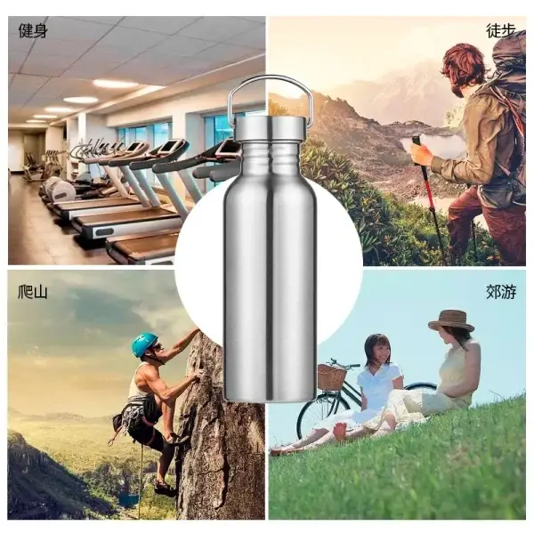 500/750/1000ml Stainless Steel Water Bottle Single Wall Large Capacity Big Mouth Vacuum Flasks with Lid Cycling Drinkware Sports - AliExpress 15 - Image 6
